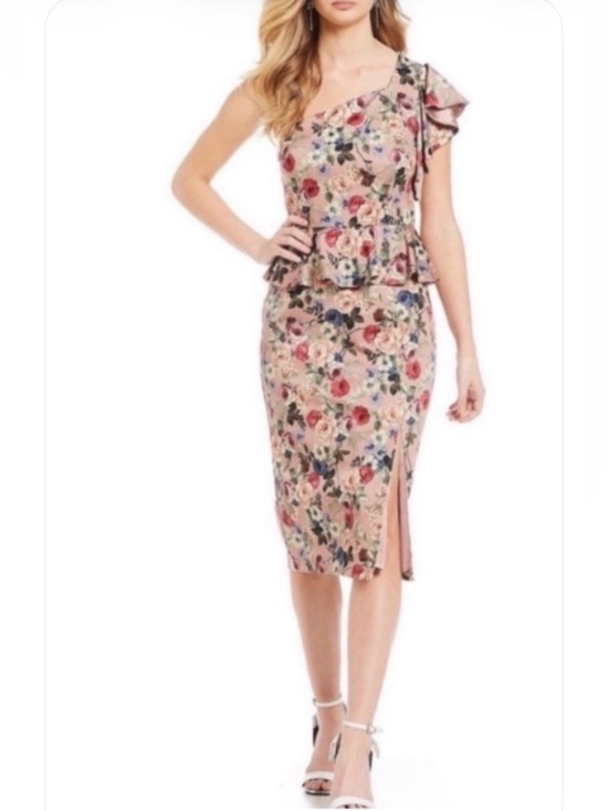 Gianni Bini Dresses & Skirts - Gianni Bini Danielle Floral One-Shoulder Midi Dress Size 6 NWT